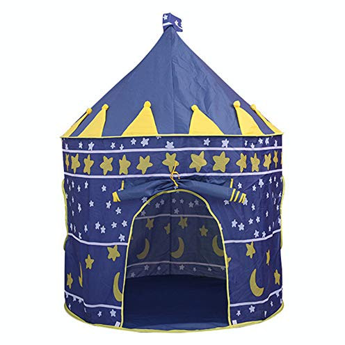 FeiWen Spielzelt Zelt Kinder Kinderzelt Spielhaus Geschenk für Kinder (Blau)