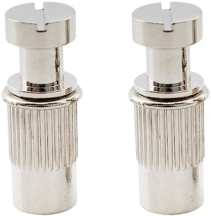 Musiclily Pro Metrisch Saitenhalter Bolzen Einsätze Buchsen Nickel 2er Set | für Epi LP Style E-Gitarre Stop Tailpiece