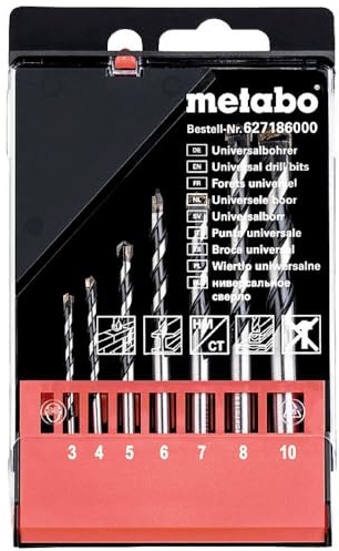 Metabo Universalbohrer-Kassette/Bohrer-Set/Bohrerset (Mehrzweckbohrer, Bohrer) 7-teilig # 627186000