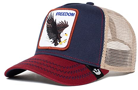 Goorin Bros. The Farm Trucker-Kappe aus Netzstoff für Damen und Herren, Indigo (Freedom), Einheitsgröße