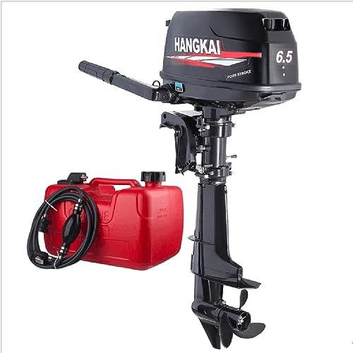 Awolsrgiop Motor Fueraborda de 6,5 CV, 4 Tiempos, para Barcos de Pesca y Botes Inflables - Motor de Gasolina