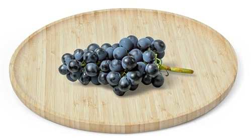 Liebspecht Bambus Käsebrett mit 3 Käsemessern, braunes Holz, 33 cm, robust, langlebig, ökologisch, leicht zu reinigen, Servierplatte aus Holz für Häppchen - Perfekt für Oliven und Nüsse