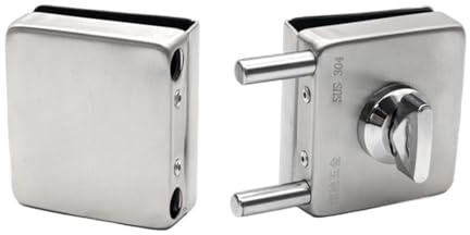 Serrure de porte en verre sans clé en acier inoxydable, verrou de sol, boulon de verrouillage au sol for salle de bains, salle de douche, hôtel, appartement, porte en verre