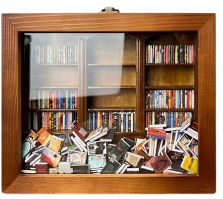 Iunipusy Angst Bücherregal Schüttel Deine Angst Bücherregal Dekoration Bücherliebhaber Weihnachtsbaum-Anhänger