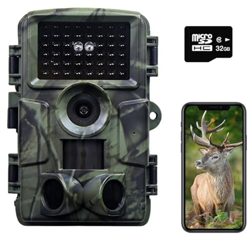 ZYJDGNNY Wildkamera WiFi 4 K/60 MP | Infrarot-Nachtsicht 940 nm | Bewegungserkennung 0,2 s | SD-Karte 32 GB gratis