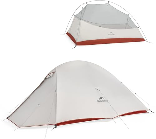 Naturehike Cloud Up Pro Tienda de Campaña para 2 Personas Tienda Domo Ultraligera a Prueba de Lluvia para Actividades de montañismo, Ciclismo y Acampada(Blanco)