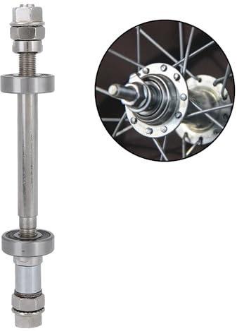 Syfunlv Fahrrad Nabe Achse,solide Achse,Hinterrad Vorderrad Achse Fahrrad,10 x 180 mm,achsadapter Fahrrad,Fahrrad Radnaben,Vorne und Hinten Vollwellenhebel,Fahrrad Hinterachse,solide Naben.