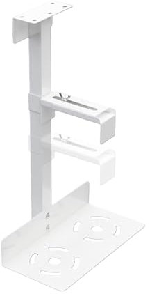 CPU Mount, Wall Mount, Adjustable PC Holder Under Desk - Wall and Under-Desk CPU Holder - 360 Degree Adjustable Wall and Under-Desk Computer Holder, Holds up to 66 Pounds