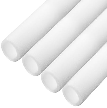 sourcing map Rohrisolierung, Schaumstoffrohr, 50 mm Innendurchmesser, 70 mm Außendurchmesser, Gefrierschutz für Kupferrohre, Weiß, 4 Stück