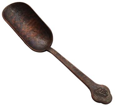 Cucchiaino da tè in 100% puro rame, 15,5 cm, in stile retrò, adatto per tè, chicchi di caffè, spezie, zucchero, set da tè in rame puro (1)