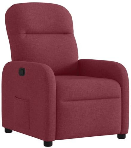 vidaXL Reclinerfåtölj vinröd tyg, liggfåtölj, fåtölj, justerbar fåtölj, liggfåtöljer, fåtöljer, justerbara fåtöljer, lutningsbar fåtölj