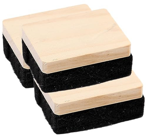 OFFSCH Whiteboard Tafelschwämme 3 Stück-pack Kreideschwämme Aus Holzfilz Trocken Abwischbar Für Büro Schule Zuhause