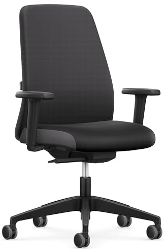 Interstuhl Bürostuhl Every EV15R - Schreibtischstuhl ausgestattet mit Synchronmechanik, Polsterrücken und Verstellbarer Lordosenstütze für ergonomisches Sitzen - Made in Germany