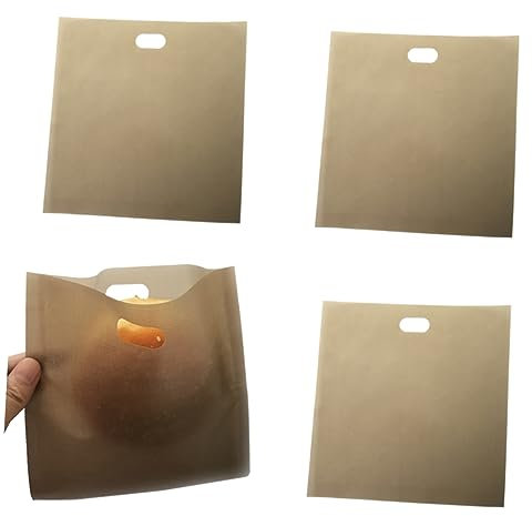 Healeved 4 Pack Heatproof Toaster Bags Biscuit Holder Non Stick Dishwasher Safe Uk