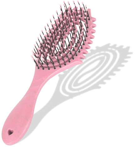 Haarbürste, Curly Hair Brush Detangling Brush lockenbürste Suitable for Curls & Long Hair, Haarbürste Ohne Ziepen Wet brush without Pulling, lockenkamm naturlocken for Women (pink)