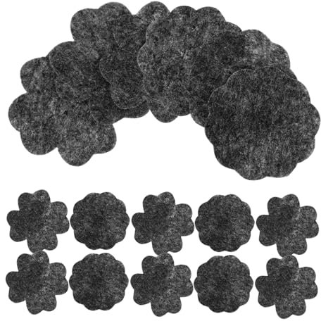 HYTROVE Almohadillas para Macetas 40piezas Drenaje y Protección 5 Cm Gris y Transpirable Accesorio para Plantas