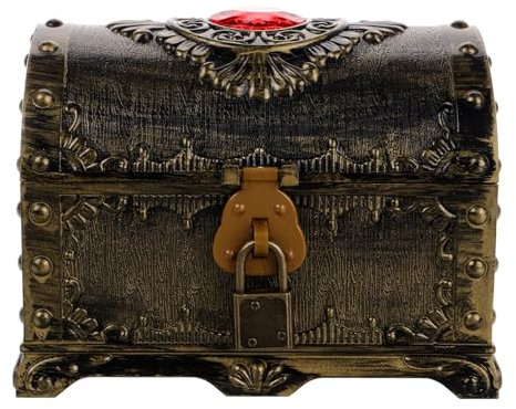 SUPVOX Vintage Pirate Treasure Chest Toy Storage Box Decorative Decorative Box for Boys and Girls Pirate Games Toy Classroom Treasure Chest Vintage Candy