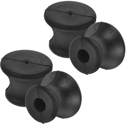 Baluue 4 Stück-pack Gummidämpfer Stimmgabelhalter aus Schwarzem Gummi Tragbar und Multifunktional für Yoga und Musikinstrumentenstimmung