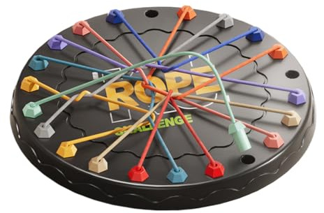 Juego de de Cuerda Trenzada, 23 x 23 cm, desafío de Cuerda de Estrategia Cerebral, desarrolla Habilidades, Juguete Interactivo de ABS para desatar Nudos estratégicos con Colores