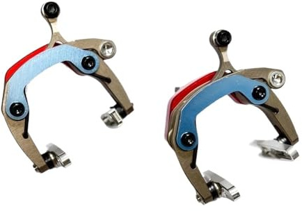Bakre rullbromssats Vikbar cykelbroms Cykelbroms V-bromsok Passar för Brompton cykelfälgbromsok Cykelbromstrumma bakre broms(Red 2 pcs)