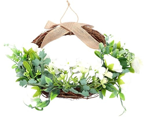 Sxhlseller Media Sintética de Hortensia Morada |Decoración Floral de la Puerta de Primavera y Verano para el Porche Delantero, Arte de la Pared de la Boda de la Granja (Hortensia)