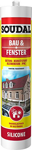 Soudal Bau & Fenster Silikon, einkomponentiger Fugendichtstoff der Premiumklasse auf Silicon-Basis, 300ml Kartusche, Farbe: Teak
