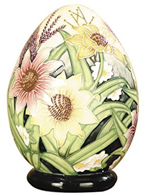 Dale Tiffany English Garden Hand Painted Porcelain Decorative Egg