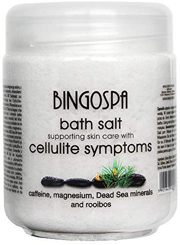 Sale da bagno contro cellulite, smagliature, tensione muscolare con minerali del Mar Morto, Rooibos e magnesio - 550g BINGOSPA