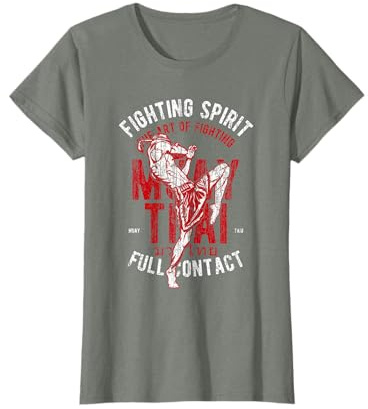 Muay Thai Combat Spirit Contact complet GYM MMA Kick Boxing T-Shirt