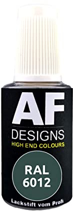 Alex Flittner Designs Pennarello a vernice RAL 6012, nero opaco, 20 ml, vernice per ritocco acrilico, per riparazione, legno, metallo, mobili, bagno