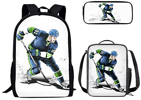 COEQINE School Backpack Set, Funny Puckster Backpack Cool School Bag, Fit 5-15 Year Old Teenage, School bag With Sporter Lunch Case and Pencil Tote Bag