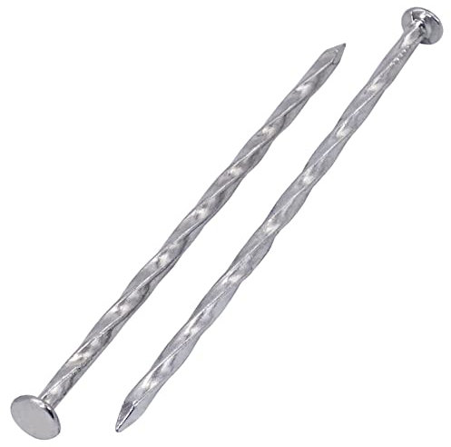 SKIR'CO 200 chiodi quadrati intrecciati in acciaio 3,0 x 80 mm, chiodi in acciaio zincato, chiodi per la lavorazione del legno, chiodi quadrati