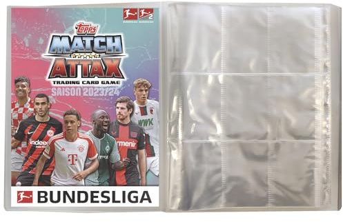Bundle mit Topps Match Attax Bundesliga - 2023/24-1 Leere Sammelmappe + Exklusive Collect-it Hüllen