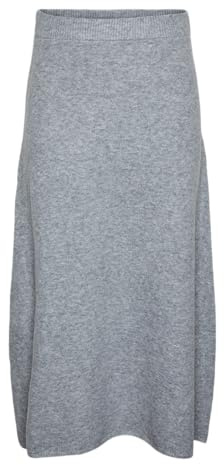 PIECES Pcnanu Hw Jupe Longue en Tricot BC, Mélange de Gris Moyen, S Femme