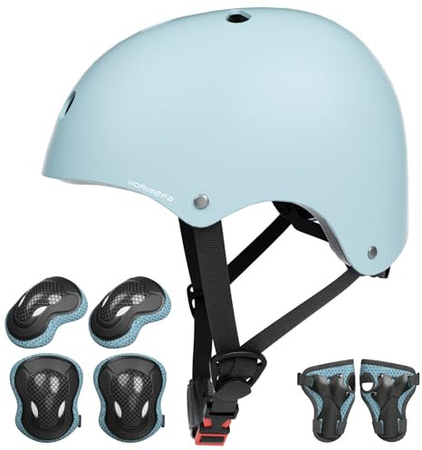 KORIMEFA Kinder Fahrradhelm für 3-13 Jahre Jungen Mädchen, Skaterhelm mit Knie-, Handgelenk- und Ellbogenpolster-Set, Kinderhelm Helm für Fahrrad Roller Skateboard Laufrad Klettern