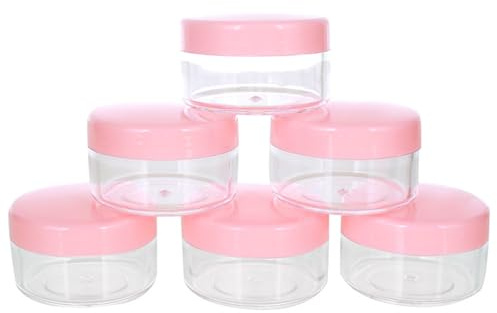 Pots d'échantillons vides | 6 pièces de voyage en plastique | Petits pots rechargeables pour crèmes, lotions, baumes et maquillage | Portables, étanches et sans BPA