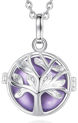 AEONSLOVE Llamador de Ángeles para Embarazadas - Collar y Colgante - Regalo para Mujer Embarazada (Lavanda)