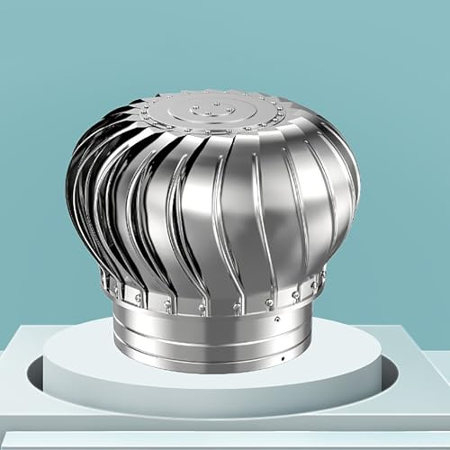 SARKEY Cappa Camino Rotante, Estrattore di Fumo in Acciaio Inossidabile, Copertura di Ventilazione Senza Energia Rotating Chimney cap, Cappa Rotante per Ciminiera Fumaiolo Camino(500mm/19.7in)