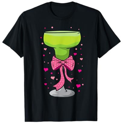 Martini Margarita Coquette Bow Cocktail Glass Bartender Gift T-Shirt