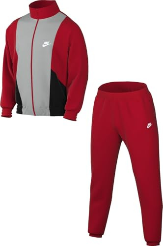 Tuta In Tessuto Nike Club – Uomo, University Red/Black/Lt Smoke Grey/White, HJ1985-657, XL
