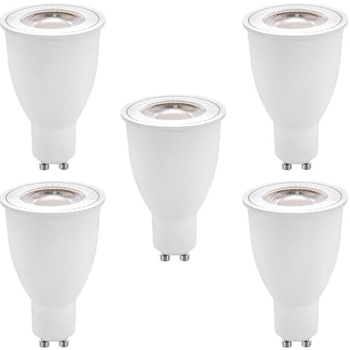 GU10 Lampadine LED 15W, Equivalente 150W, Confezione da 5, Lampadine LED per Illuminazione a Binario da Incasso, AC100-265V, Angolo di Fascio 38°(Bianco Caldo)