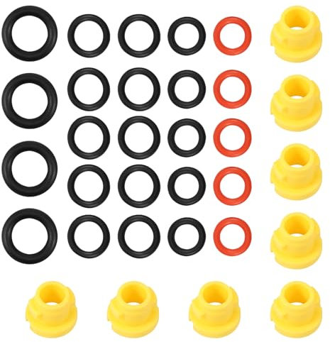 O-Ring Seal Set for Pressure Washer Hose Nozzle – 37PCS Rubber Replacement Kit Compatible with K2 K3 K4 K5, Includes 8 Yellow Rings and 29 O-Ring Gaskets