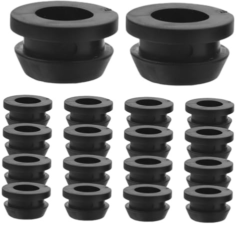Abaodam Arandela de Junta para Grifo 16mm, 50 Piezas TPE Negro | Alta Elasticidad y Sellado Estable, Accesorios Riego por Goteo 16mm, Uso en Tuberías y Jardín