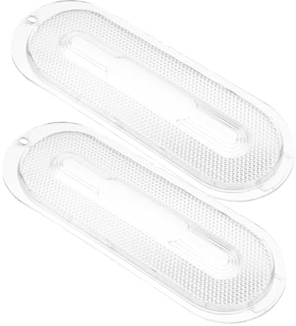Operitacx 1set Oval Range Hood Light Cover Lamp Shade Diffuser Panel for Kitchen Vent Hood Lighting Replacement Easy to Install Lamp Guard for Home and Restaurant 2pcs