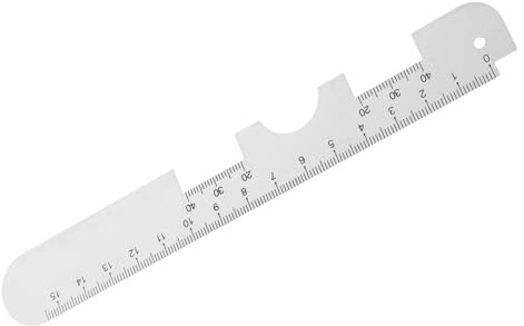 Anneome Aluminum Pupil Distance Ruler Dual Sided Scale for Eyeglasses Accurate Pd Measuring Tool Small Hard Optometry Equipment Portable for Professionals and Home Use
