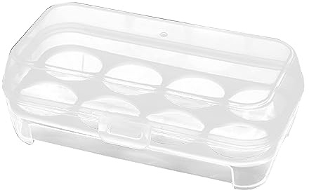 YCHUCH Vassoio porta uova in ABS per frigorifero con coperchio coperto per contenitore di stoccaggio scatola coperta per contenitore di stoccaggio vassoi di plastica vassoio con coperchio
