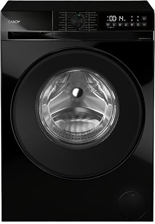 Candy Quick Pro Washing Machine, 9kg, Black, A-40%, 1400 RPM | Soft Drum, Mix-Power System, Anti-Bacterial Treatment, Quick Wash, GD 49B10B-80