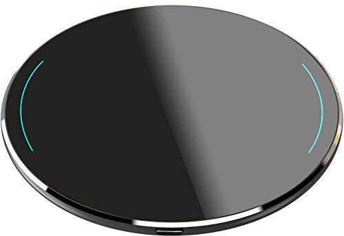 TOZO W1 Wireless Charger, 10W Qi-Zertifizierung schnellladegerät mit Luftfahrt-Aluminium Computer Numerische Steuerung Technologie Kompatibel mit iPhone 14, Samsung Galaxy Series(kein Adapter)