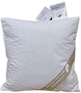 Betten Hofmann Kopfkissen 35x35 cm 100g Neue Daunen, Daunenkissen Kleinkissen Nackenkissen, Naturprodukt, kein Lebendrupf, waschbar, Kuschelkissen,