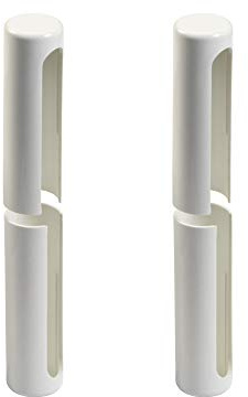 JUVA Anuba Hinge Sleeves Round Cover Caps for 3 DIM Door Hinge SFS Diameter 15 mm Plastic White Decorative Sleeves for Strap Height 112 mm 2 Pairs - Tape Sleeves for Drilling Tapes